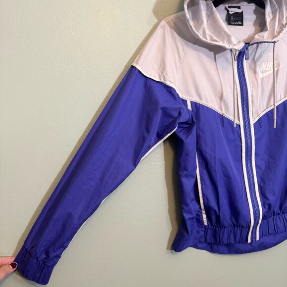 Nike Sportswear Windrunner Jacket Women XS Blue Gray Windbreaker Full Zip Hooded - Picture 4 of 8